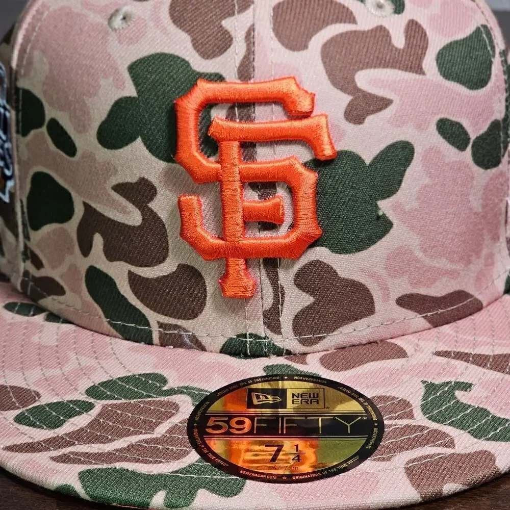 New Era San Francisco Giants Duck Camo 59Fifty Fitted Hat 2010 World Serie 7 1/4
